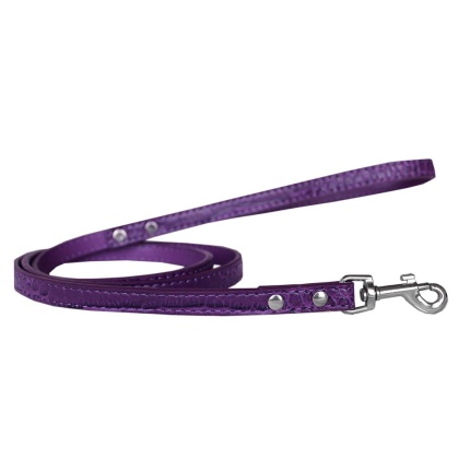 Plain Croc Leash Purple 1/2'' wide x 4' long