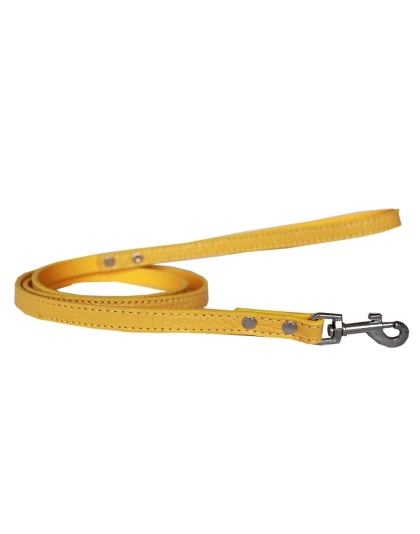 Plain Croc Leash Yellow 1/2'' wide x 4' long