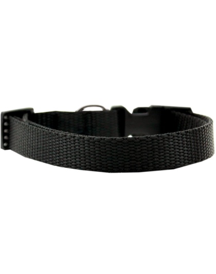 Plain Nylon Cat Safety Collar Black