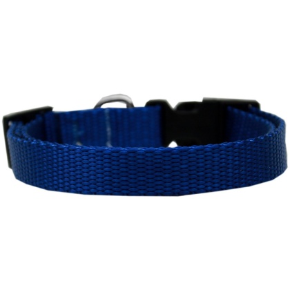 Plain Nylon Cat Safety Collar Blue