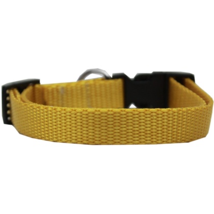 Plain Nylon Cat Safety Collar Golden Yellow