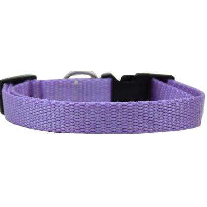 Plain Nylon Cat Safety Collar Lavender