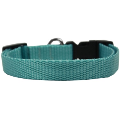 Plain Nylon Cat Safety Collar Ocean Blue