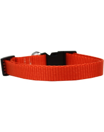 Plain Nylon Cat Safety Collar Orange