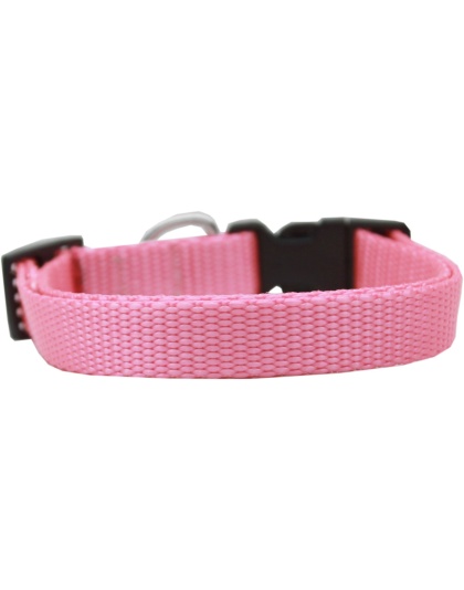 Plain Nylon Cat Safety Collar Pink