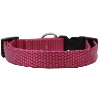 Plain Nylon Cat Safety Collar Rose