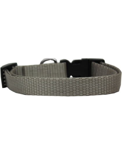 Plain Nylon Cat Safety Collar Silver