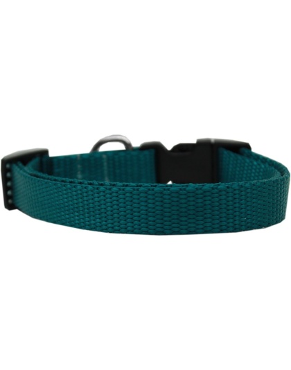 Plain Nylon Cat Safety Collar Teal