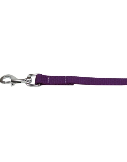 Plain Nylon Pet Leash 1in by 4ft Purple