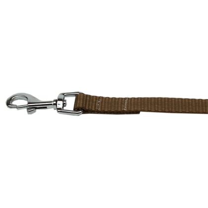 Plain Nylon Pet Leash 1in by 4ft Tan