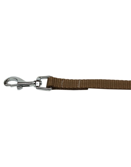 Plain Nylon Pet Leash 1in by 4ft Tan