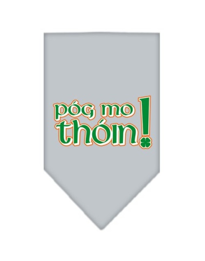 Pog Mo Thoin Screen Print Bandana Grey Large