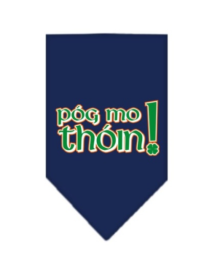 Pog Mo Thoin Screen Print Bandana Navy Blue large