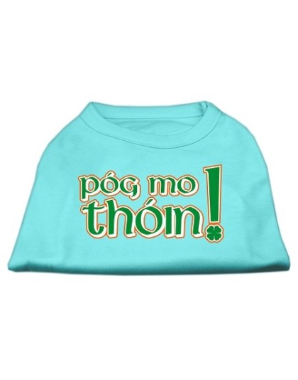 Pog Mo Thoin Screen Print Shirt Aqua Lg