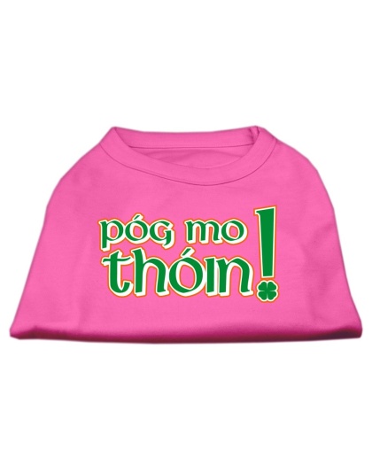 Pog Mo Thoin Screen Print Shirt Bright Pink Lg