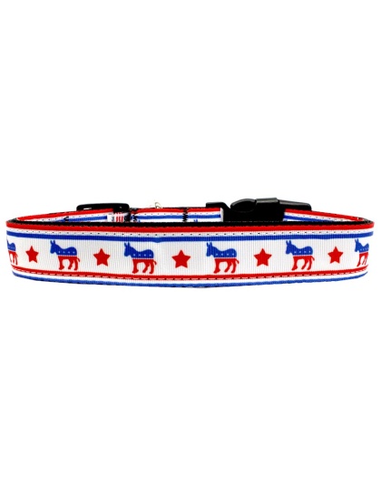 Political Nylon Democrat Dog Collar Large