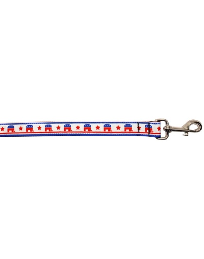 Political Nylon Republican Pet Leash 1in by 4ft