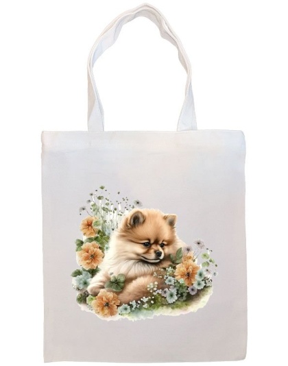 Pomeranian Canvas Tote Bag Style5