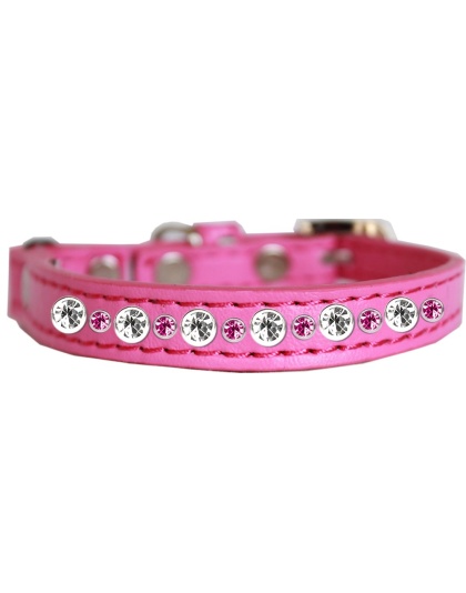 Posh Jeweled Cat Collar Bright Pink Size 10