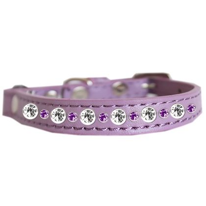 Posh Jeweled Cat Collar Lavender Size 10