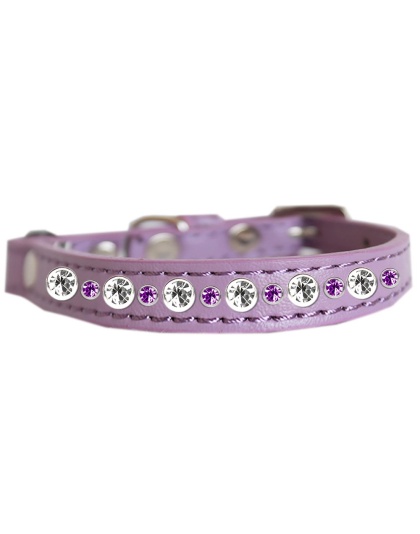 Posh Jeweled Cat Collar Lavender Size 10