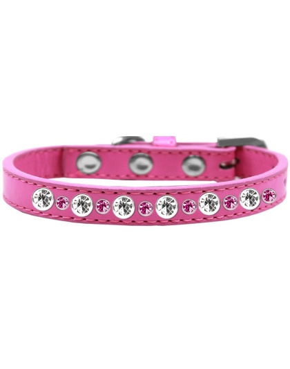 Posh Jeweled Dog Collar Bright Pink Size 10