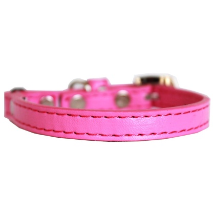 Premium Plain Cat safety collar Bright Pink Size 10