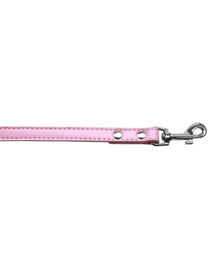 Premium plain pet leash 1/2" wide x 4' long Light Pink