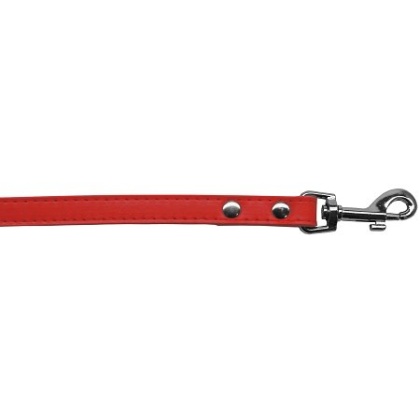Premium plain pet leash 1/2" wide x 4' long Red