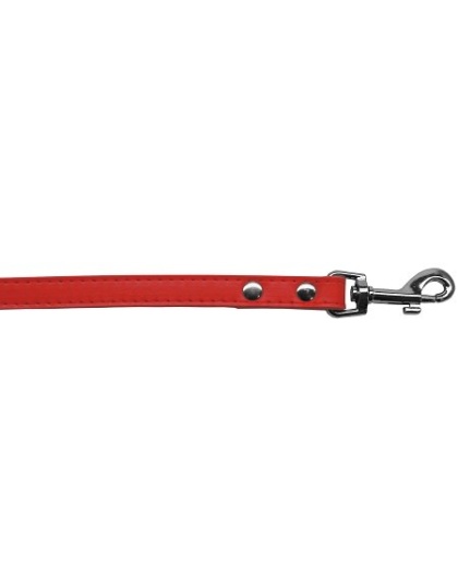 Premium plain pet leash 1/2" wide x 4' long Red