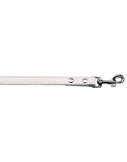 Premium plain pet leash 1/2" wide x 4' long White