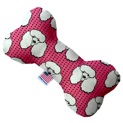 Pretty Poodles 10 inch Canvas Bone Dog Toy