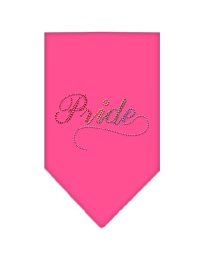 Pride Rhinestone Bandana Bright Pink Large