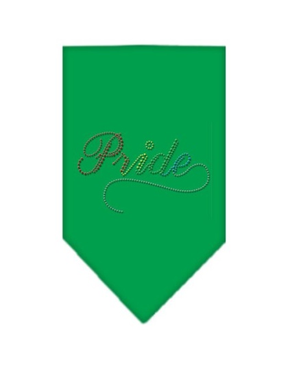 Pride Rhinestone Bandana Emerald Green Large