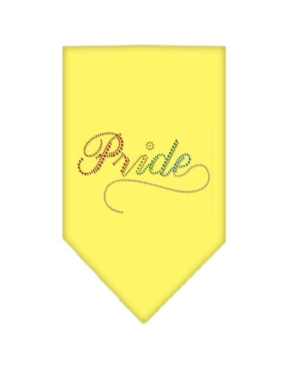 Pride Rhinestone Bandana Yellow Large