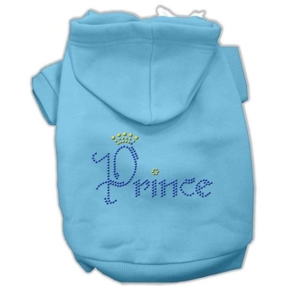 Prince Rhinestone Hoodies Baby Blue L