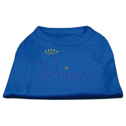 Prince Rhinestone Shirts Blue Lg