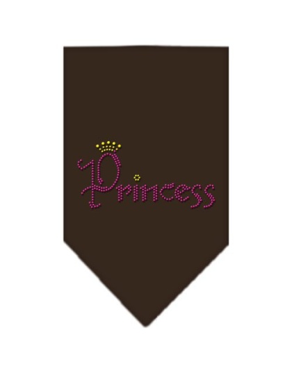 Princess Rhinestone Bandana Cocoa Large