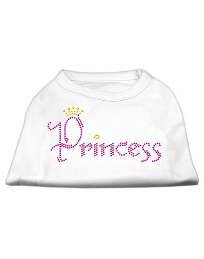 Princess Rhinestone Shirts White L