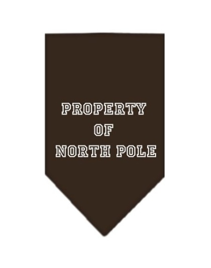 Property of North Pole Screen Print Bandana Cocoa Large