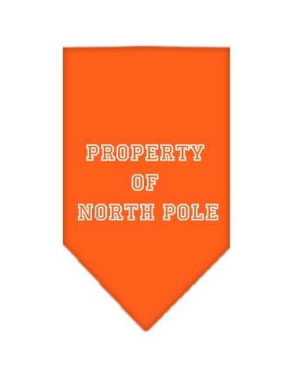 Property of North Pole Screen Print Bandana Orange Large