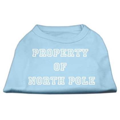 Property of North Pole Screen Print Shirts Baby Blue L