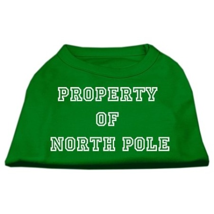 Property of North Pole Screen Print Shirts Emerald Green Lg