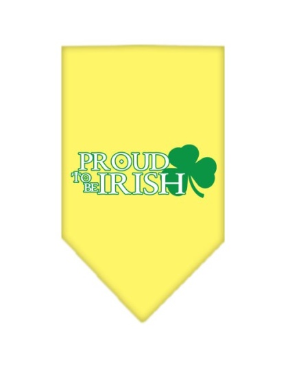 Proud to be Irish Screen Print Bandana Yellow Large