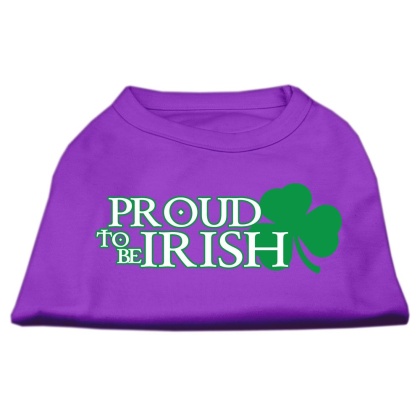 Proud to be Irish Screen Print Shirt Purple Lg