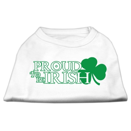 Proud to be Irish Screen Print Shirt White Lg