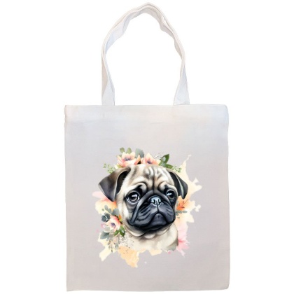 Pug Canvas Tote Bag Style2