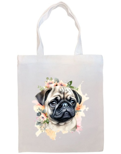 Pug Canvas Tote Bag Style2