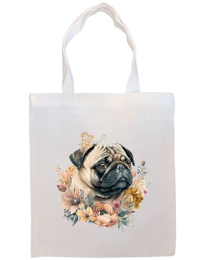 Pug Canvas Tote Bag Style4