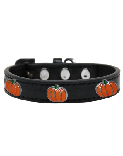 Pumpkin Widget Dog Collar Black Size 10